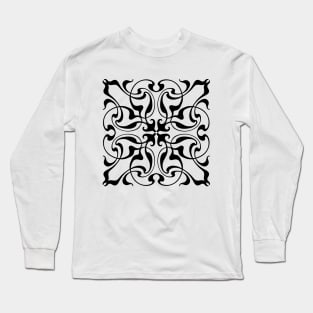 Damask block print Long Sleeve T-Shirt